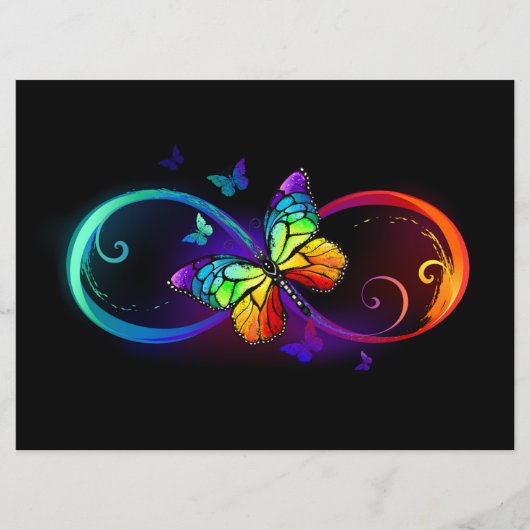 黒鮮やかに虹の蝶がある無限大 メニュー (正面)