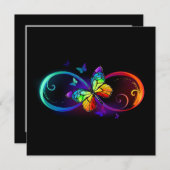 黒鮮やかに虹の蝶がある無限大 メニュー (正面/裏面)