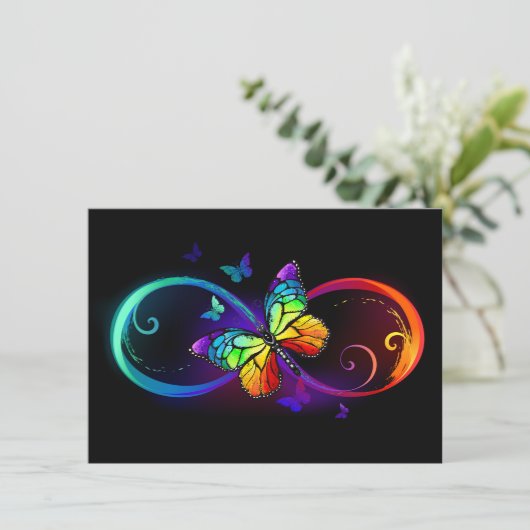 黒鮮やかに虹の蝶がある無限大 メニュー (スタンド正面)