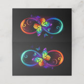 黒鮮やかに虹の蝶がある無限大 ロイヤリティカード (外部開封)