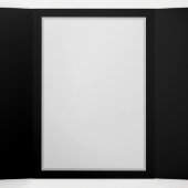 黒鮮やかに虹の蝶がある無限大 三つ折りカード (内部中)