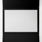 黒鮮やかに虹の蝶がある無限大 三つ折りクリスマスカード (内部中)