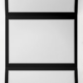 黒鮮やかに虹の蝶がある無限大 三つ折り案内状 (内部中)