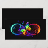 黒鮮やかに虹の蝶がある無限大 案内状 (正面/裏面)