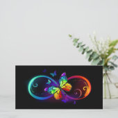 黒鮮やかに虹の蝶がある無限大 案内状 (スタンド正面)