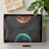 黒鮮やかに虹の蝶がある無限大 薄葉紙 (ギフト)