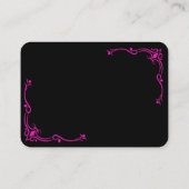 黒鮮やかの紫(上の縁どデザイン付き) 名刺 (裏面)