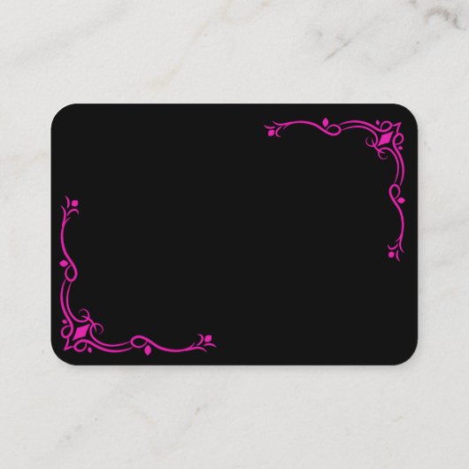 黒鮮やかの紫(上の縁どデザイン付き) 名刺 (裏面)