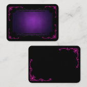 黒鮮やかの紫(上の縁どデザイン付き) 名刺 (正面/裏面)