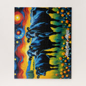 黒鮮やかアンガス牛 ジグソーパズル (縦)