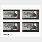 黒鯉,国芳ブラックカープ,国芳,浮世絵 長方形シール (シート)