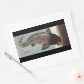 黒鯉,国芳ブラックカープ,国芳,浮世絵 長方形シール (封筒)