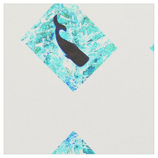 黒鯨の青と白 ファブリック (クローズアップ)