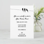 黒鳥のシルエットオンワイヤ 招待状 (スタンド正面)