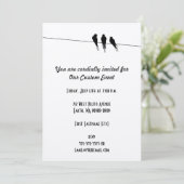 黒鳥のシルエットオンワイヤ 招待状 (スタンド正面)