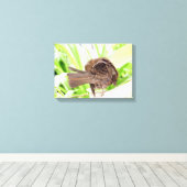 黒鳥の手入れ キャンバスプリント (インサイチュ (ウッドフロア))