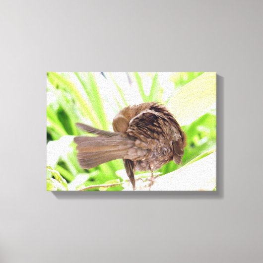 黒鳥の手入れ キャンバスプリント (正面)