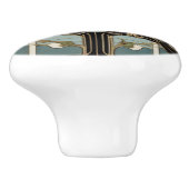 黒鳥アールヌーボー鳥アールデコ鳩 セラミックノブ (側面)