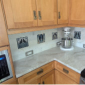 黒鳥アールヌーボー鳥アールデコ鳩 タイル