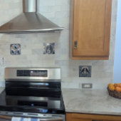 黒鳥アールヌーボー鳥アールデコBlackBird タイル