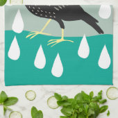 黒鳥キッチンタオル キッチンタオル (折り畳み)