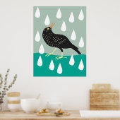 黒鳥ポスター ポスター (キッチン)