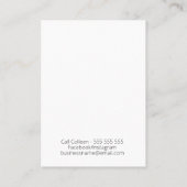 黒鳥手作りイヤリングジュエリー表示 名刺 (裏面)