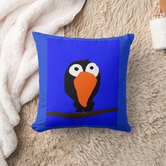 黒鳥枕 クッション (ブランケット)