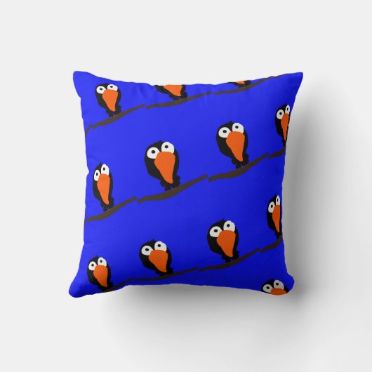 黒鳥枕 クッション (裏面)