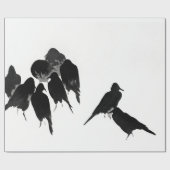 黒鳥用イ日本のンキ洗浄包装紙 ラッピングペーパー (フラット)