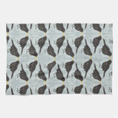 黒鳥茶タオル キッチンタオル (横)