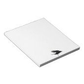 黒鳥飛んでいる好きのカラス・アート ノートパッド (アングル)