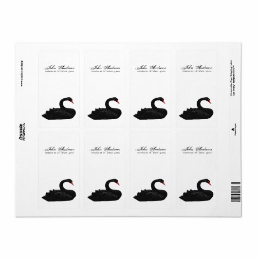 黒鳥 ラベル (フルシート)