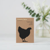 黒鶏のシンボル – 段ボール 名刺 (スタンド正面)