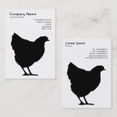 黒鶏の記号 – 黒点白色 名刺 (正面/裏面)