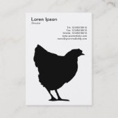 黒鶏の記号 – 黒点白色 名刺 (裏面)