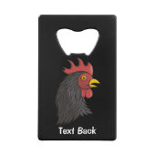 黒鶏の頭 クレジットカード栓抜き (裏面)