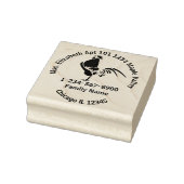 黒鶏の鳴き連絡情報ゴムS ラバースタンプ (スタンプ)