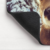 黒鹿の冬の森 マウスパッド (コーナー)