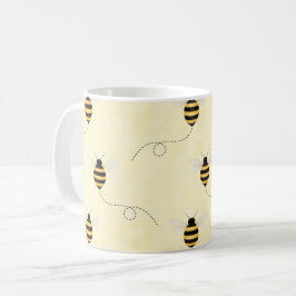 黒黄色の金蜂 コーヒーマグカップ