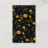 黒黄色DIYネックレス及びイヤリングカードホルダー 名刺 (裏面)