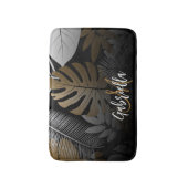 黒黄金のトロピカル離れ バスマット (正面縦)