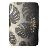 黒黄金のトロピカル離れ バスマット (正面縦)