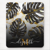 黒黄金のトロピカル離れ マウスパッド (正面)