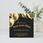 黒黄金モダン正月広場 招待状 (スタンド正面)