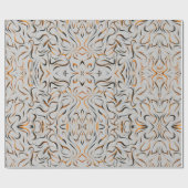 黒黄金ラッピング紙 ラッピングペーパー (フラット)