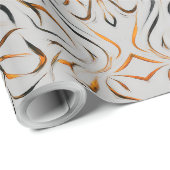 黒黄金ラッピング紙 ラッピングペーパー (ロールコーナー)