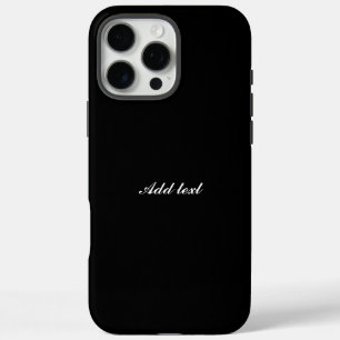 黒黒で単純なエレガントテンプレート iPhone 16 PRO MAXケース