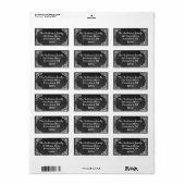 黒黒板フレームカスタマイズ住所 シール (フルシート)