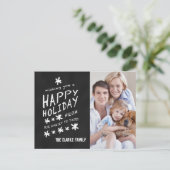 黒黒板ホリデー写真はがき シーズンポストカード (スタンド正面)